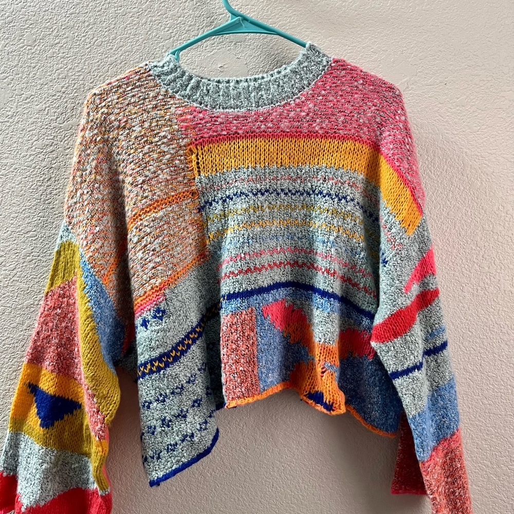 SINCERELY JULES colorful cropped sweater